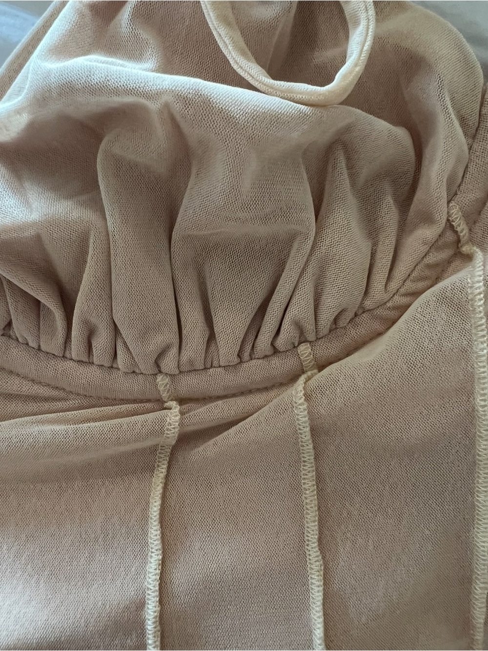 Camila Coelho Cream Tie-Shoulder Cropped Bustier Top - Picture 7 of 12